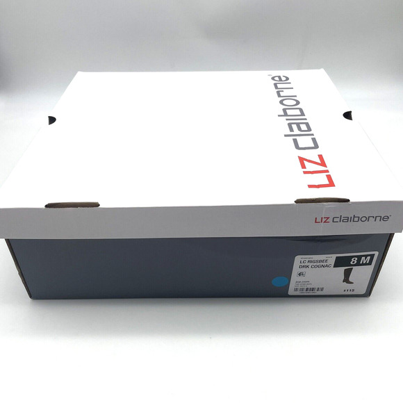 NWB Liz Claiborne 'LC RIGSBEE' Brown Faux Suede Zip Mid Calf Block Heel Boots 8M - Picture 15 of 16